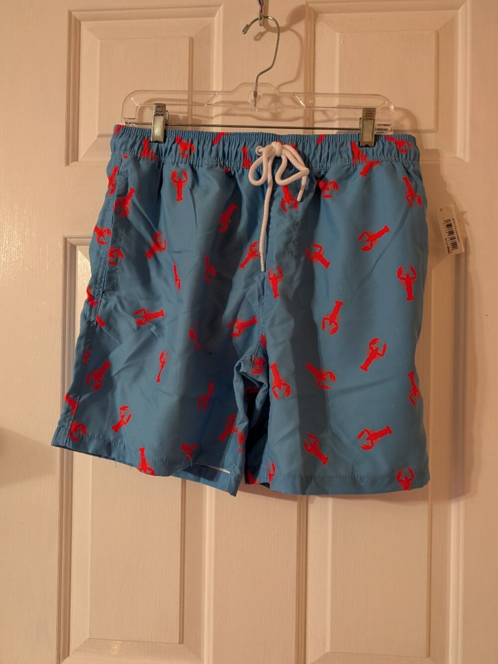 Amazon Essentials Lobster Print Swim Trunks NWT Men’s Medium